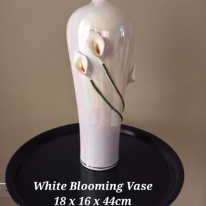 White blooming vase