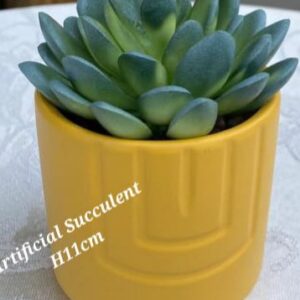 Green artificial succulent